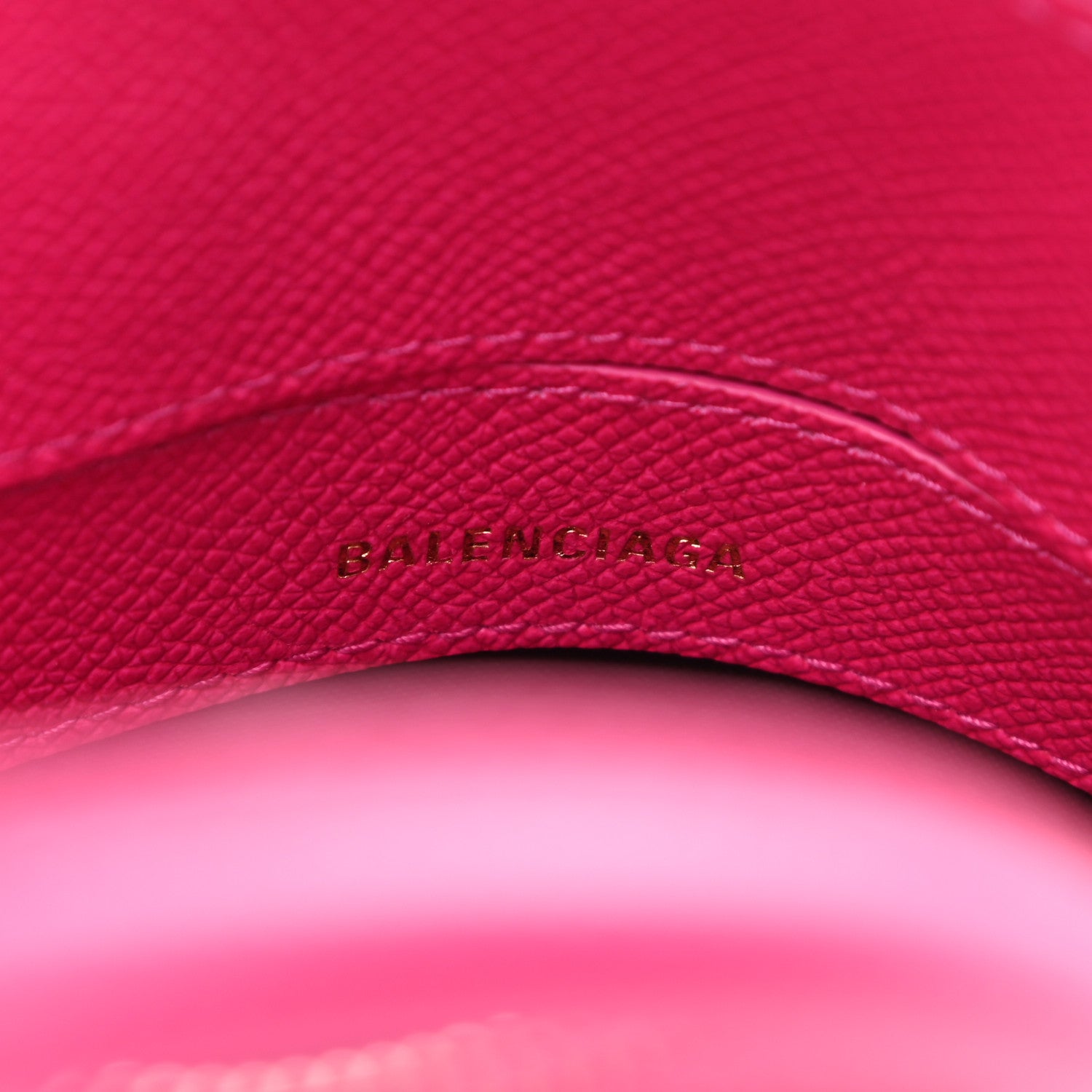 Balenciaga Signature Grained Calfskin Logo XXS Ville Top Handle Bag Fuchsia 6 of 8