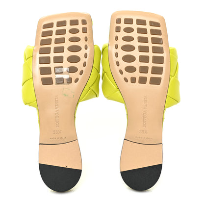 Bottega Veneta Nappa Maxi Intrecciato Lido Flat Sandals 38.5 Kiwi 5 of 7