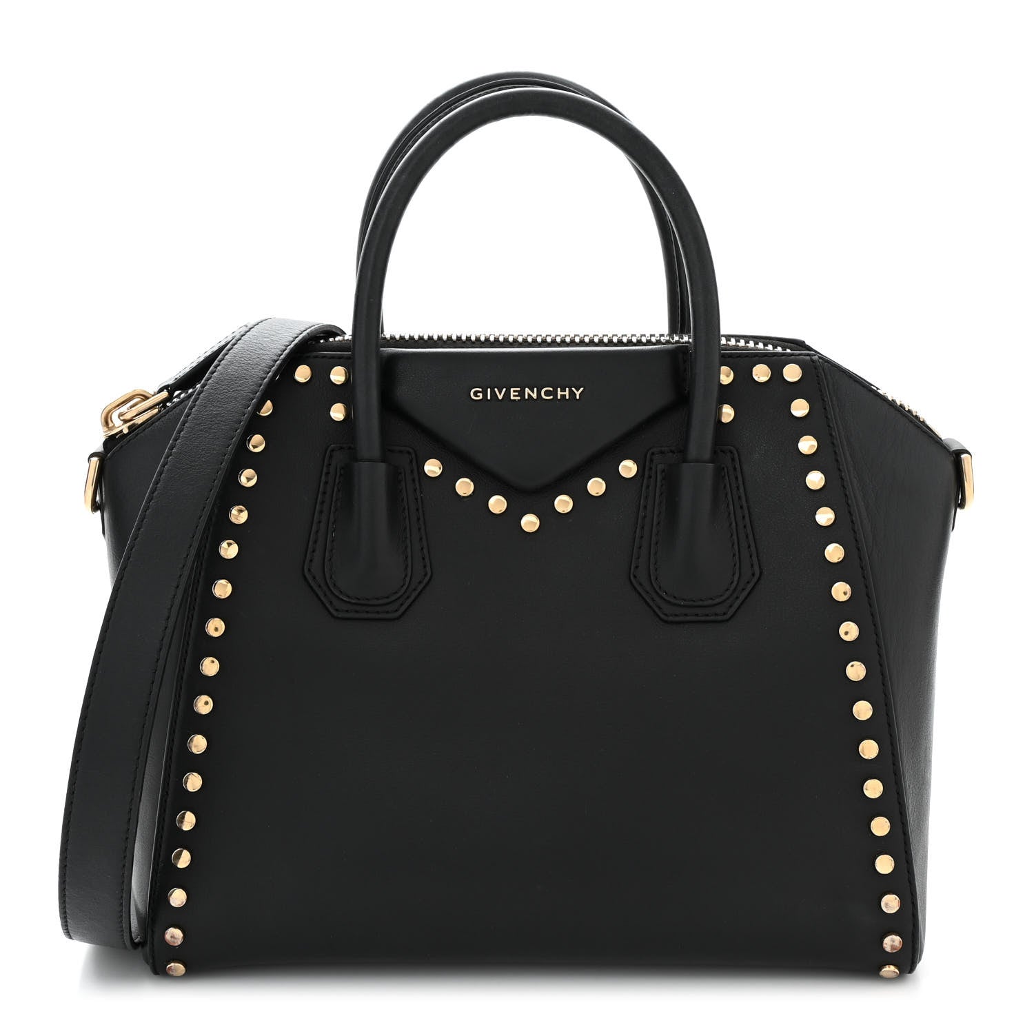 Givenchy Smooth Calfskin Small Studded Antigona Black 1 of 12