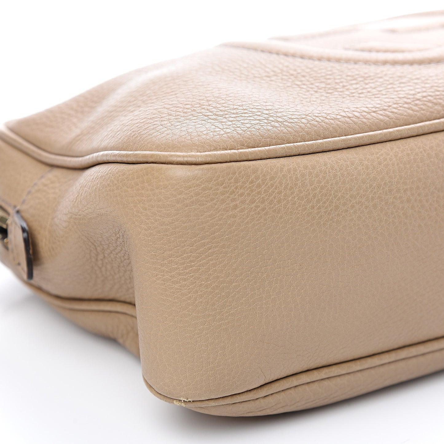 Pebbled Calfskin Small Soho Bowler Camelia