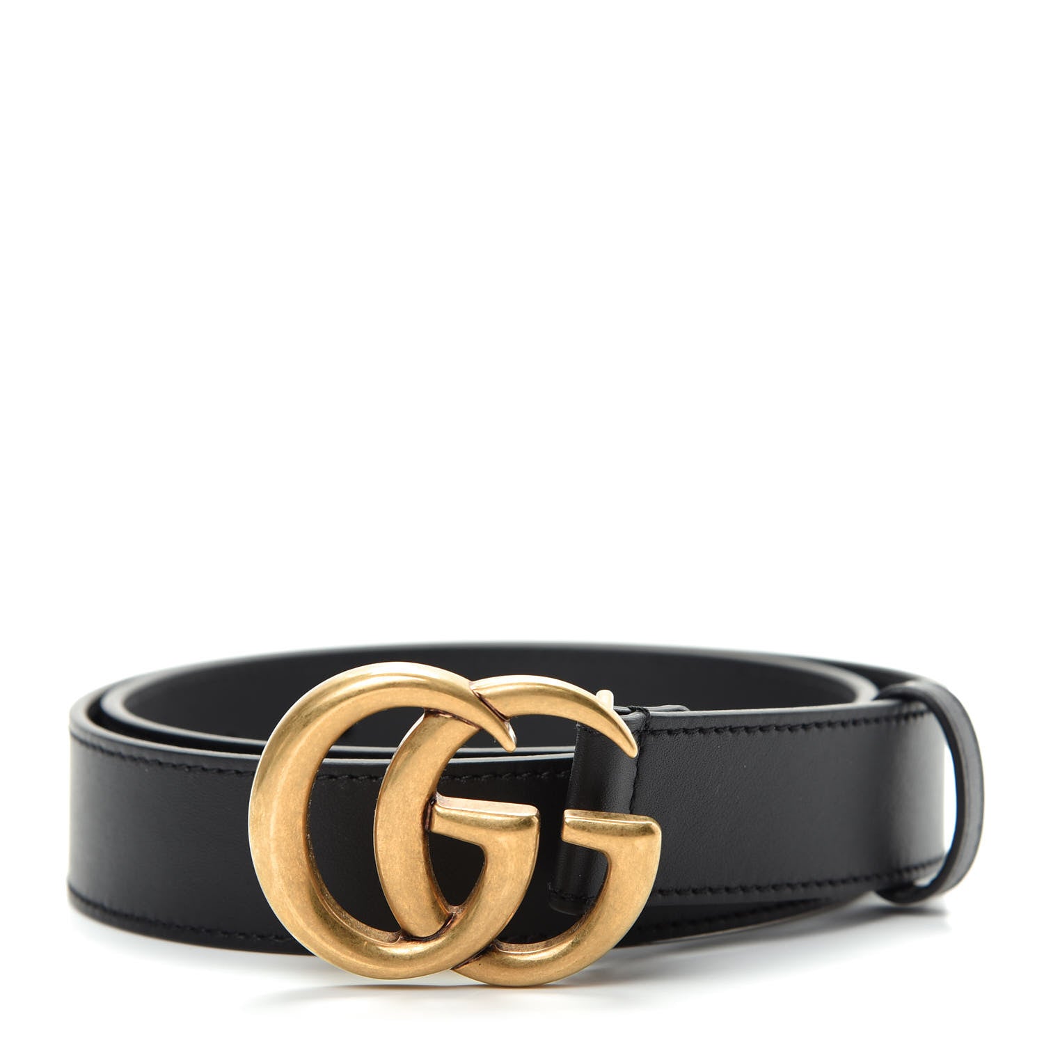 Gucci Calfskin Double G 30mm Belt 75 30 Black 1 of 5