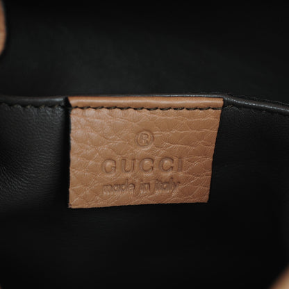 Gucci Pebbled Calfskin Miss Bamboo Bucket Bag Camelia 7 of 8