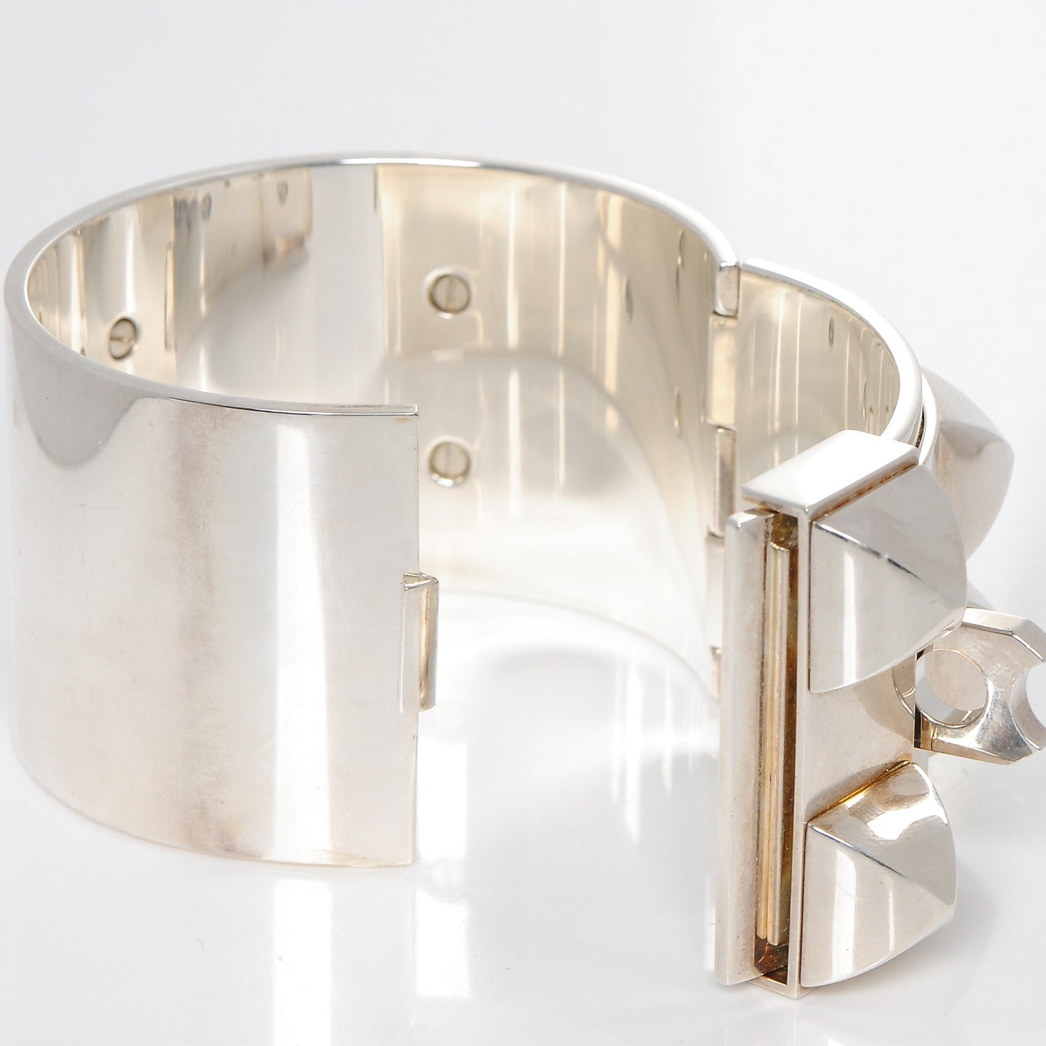 Hermes Sterling Silver Collier De Chien Bracelet LG 5 of 9