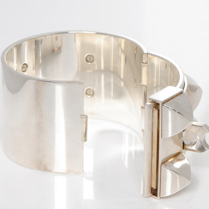 Hermes Sterling Silver Collier De Chien Bracelet LG 5 of 9