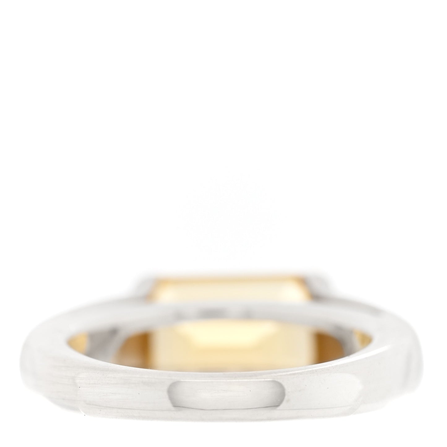Sterling Silver Citrine Emerald Cut Band Ring 52 6