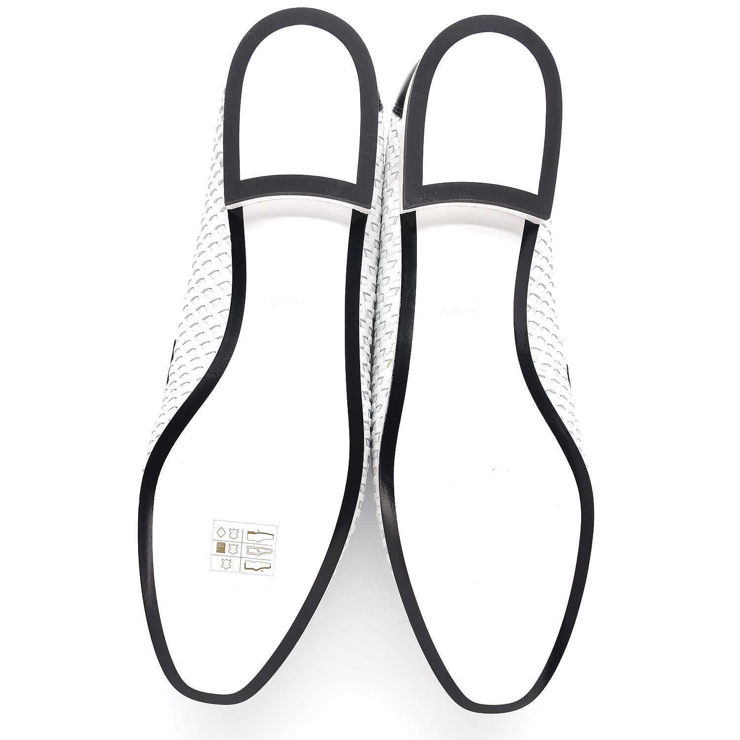 Chanel Lambskin Calfskin Braided Mocassin Loafers 39 Black White 5 of 7