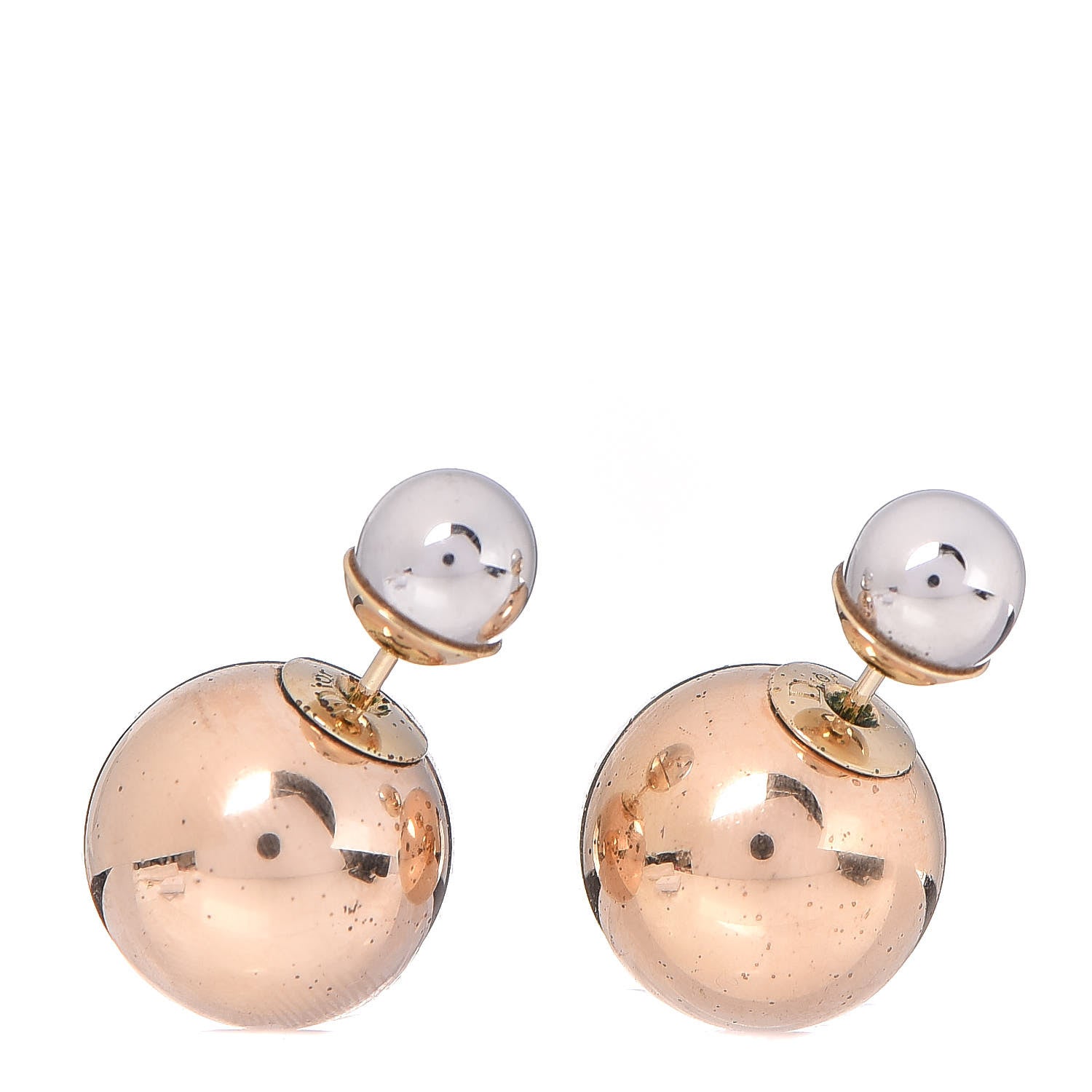 Christian Dior Mise En Dior Tribal Earrings Gold Silver 1 of 4