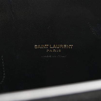 Saint Laurent Calfskin Crocodile Embossed Baby Sac De Jour Black 6 of 9