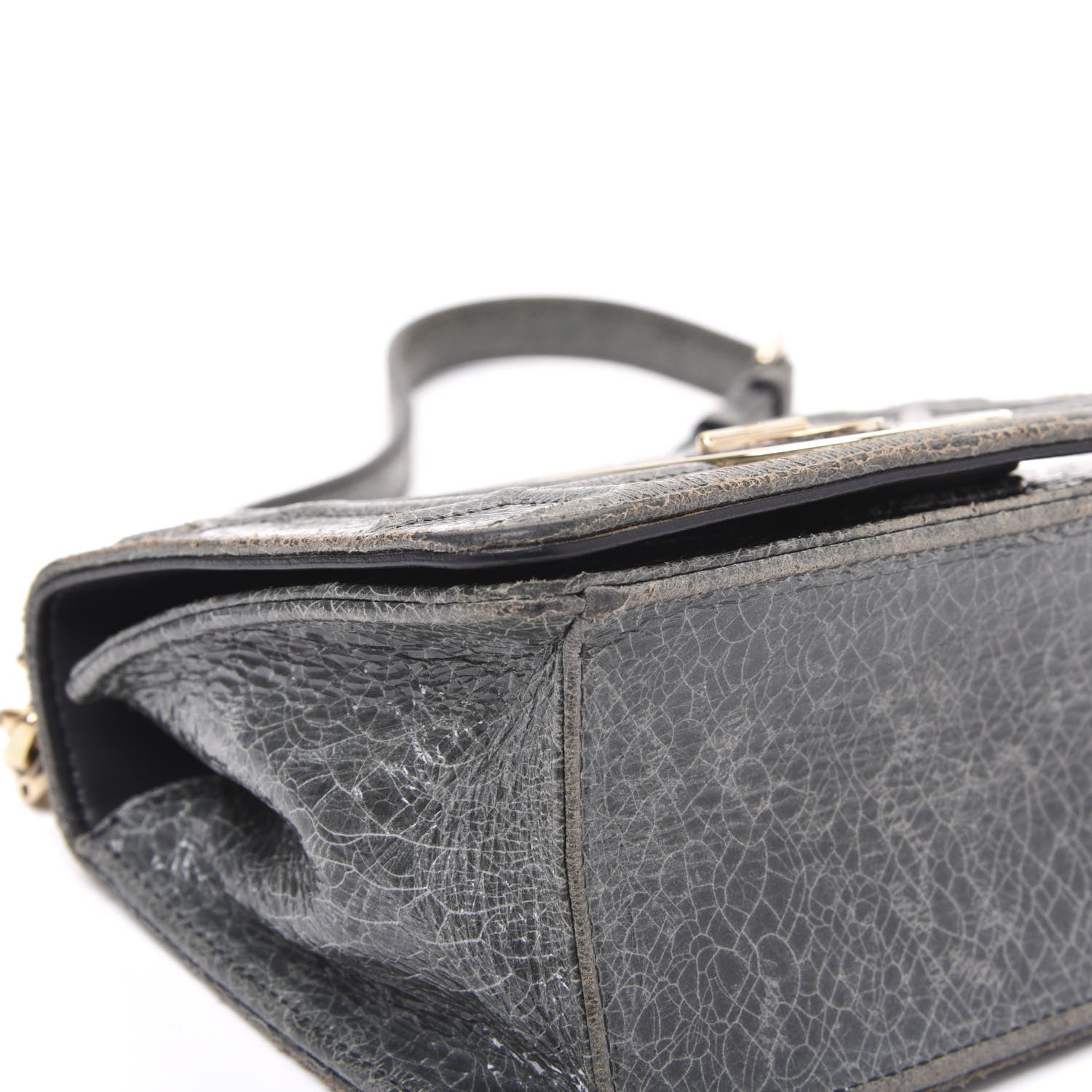 Christian Dior Ceramic Effect Deerskin Diorama Club Bag Dark Grey 5 of 11