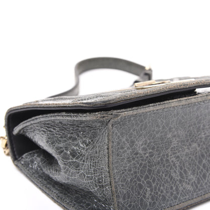 Christian Dior Ceramic Effect Deerskin Diorama Club Bag Dark Grey 5 of 11