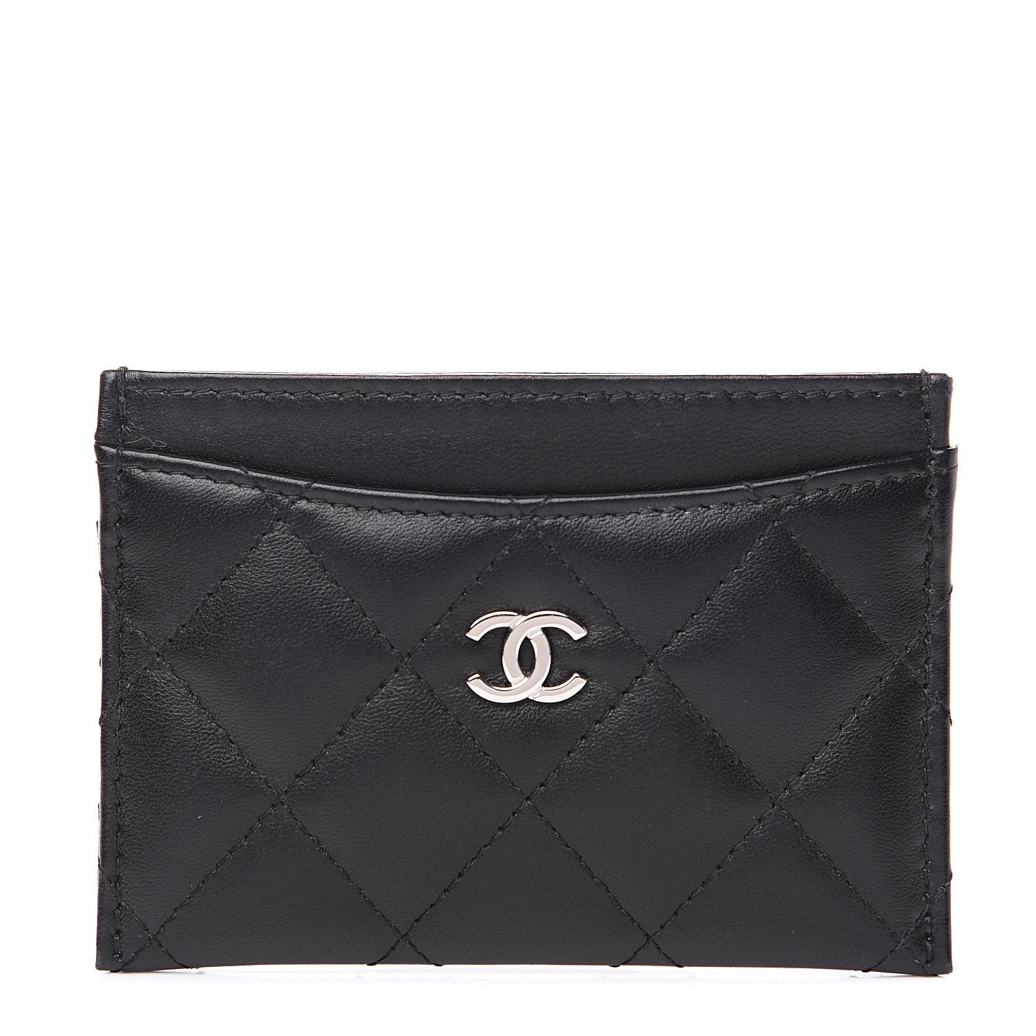 Chanel Lambskin Quilted Card Holder Black 1 of 7