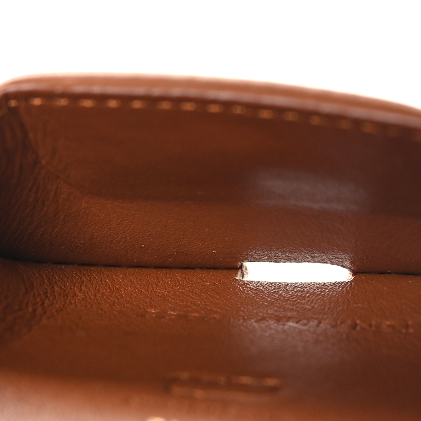 Calfskin Kaia Airpods Micro Bag Vintage Brown Gold