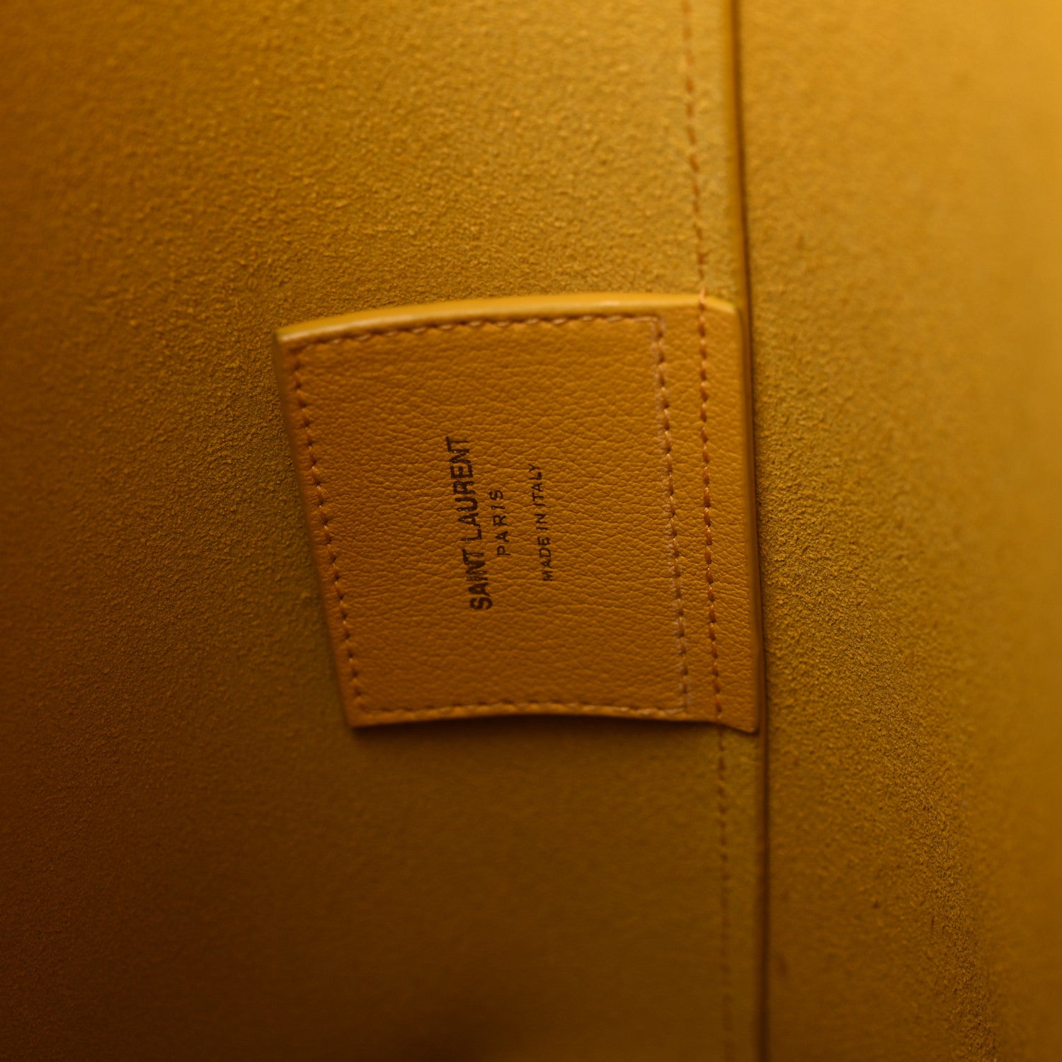 Saint Laurent Calfskin Toy Shopping Tote Yellow 5 of 8