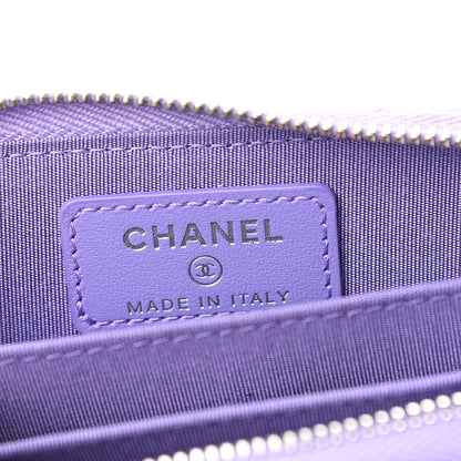 Chanel Caviar Quilted Incognito Zip Coin Purse Purple 5 of 7