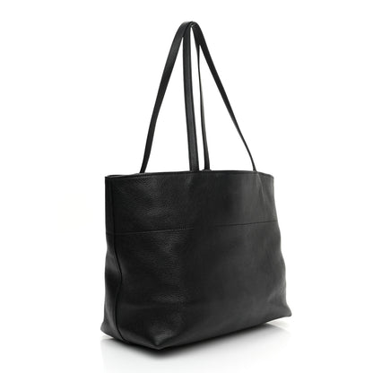 Prada Vitello Daino Zip Shopping Tote Black 3 of 11