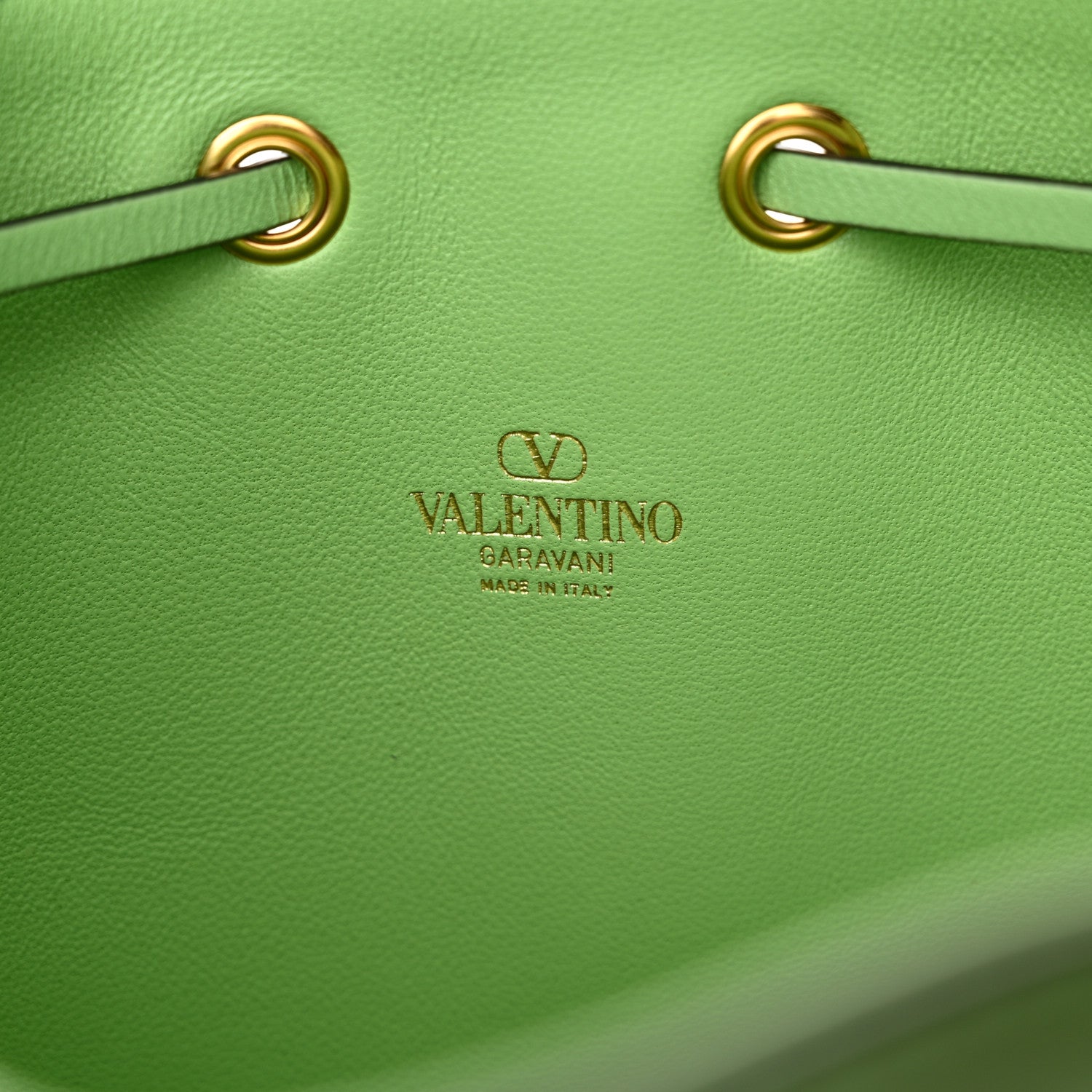 Valentino Garavani Nappa Mini VLogo Signature Chain Bucket Bag Green 6 of 11