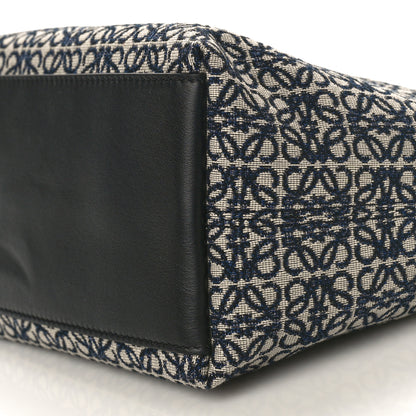 Loewe Jacquard Anagram Calfskin Small Cubi Bag Navy 8 of 8