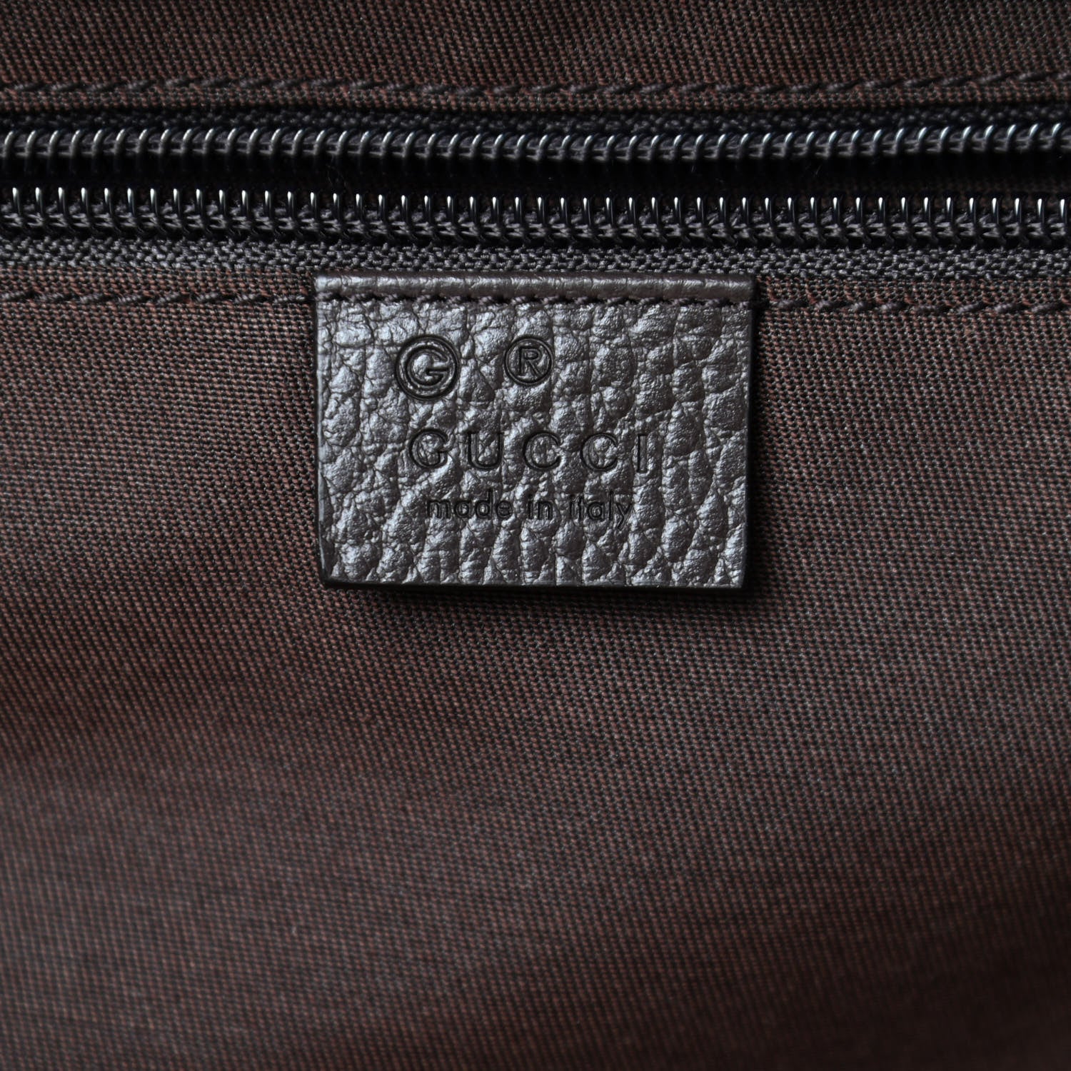 Gucci Monogram Dollar Calfskin Boston Duffle Bag Beige Ebony Testa di Moro Marrone Scuro 8 of 9