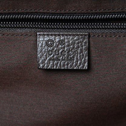 Gucci Monogram Dollar Calfskin Boston Duffle Bag Beige Ebony Testa di Moro Marrone Scuro 8 of 9