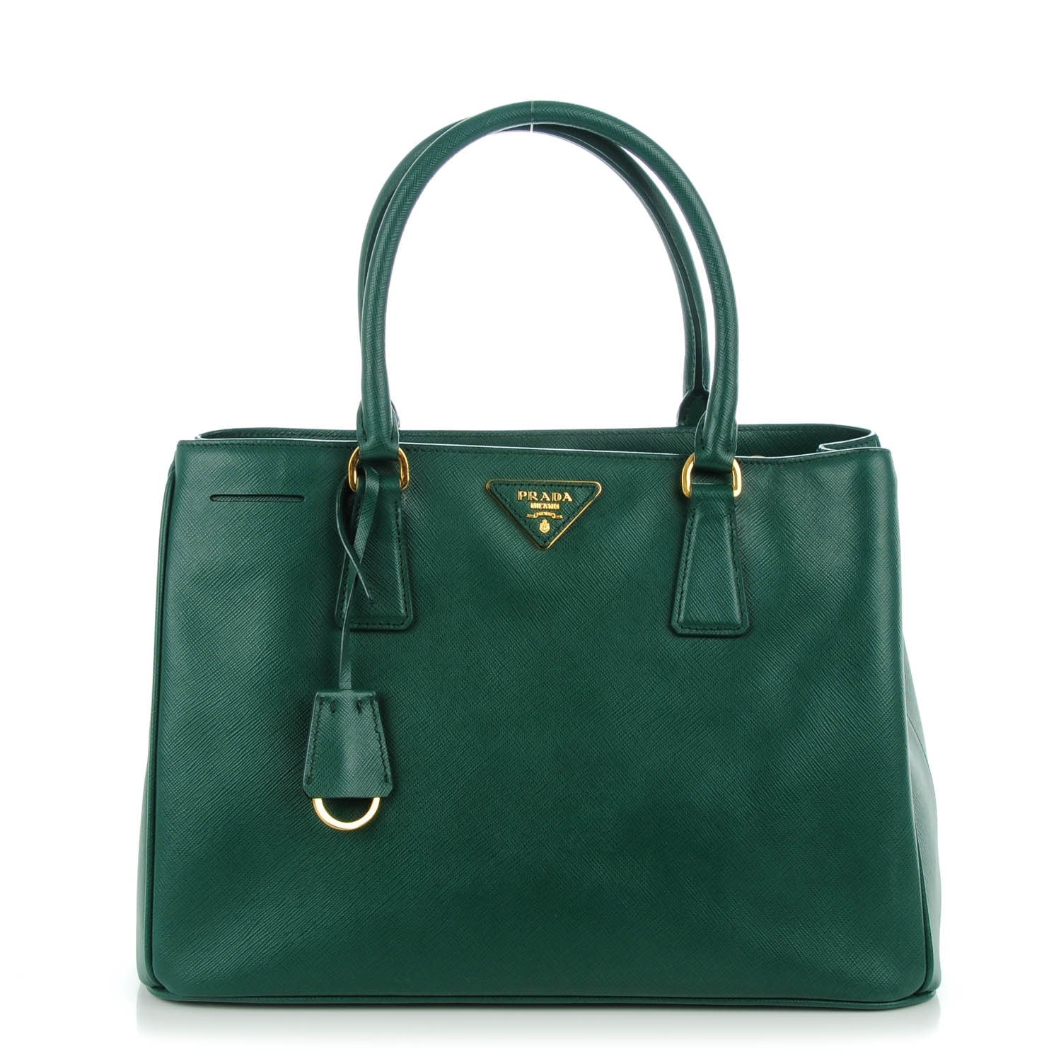 Prada Saffiano Lux Medium Tote Biliardo 1 of 10