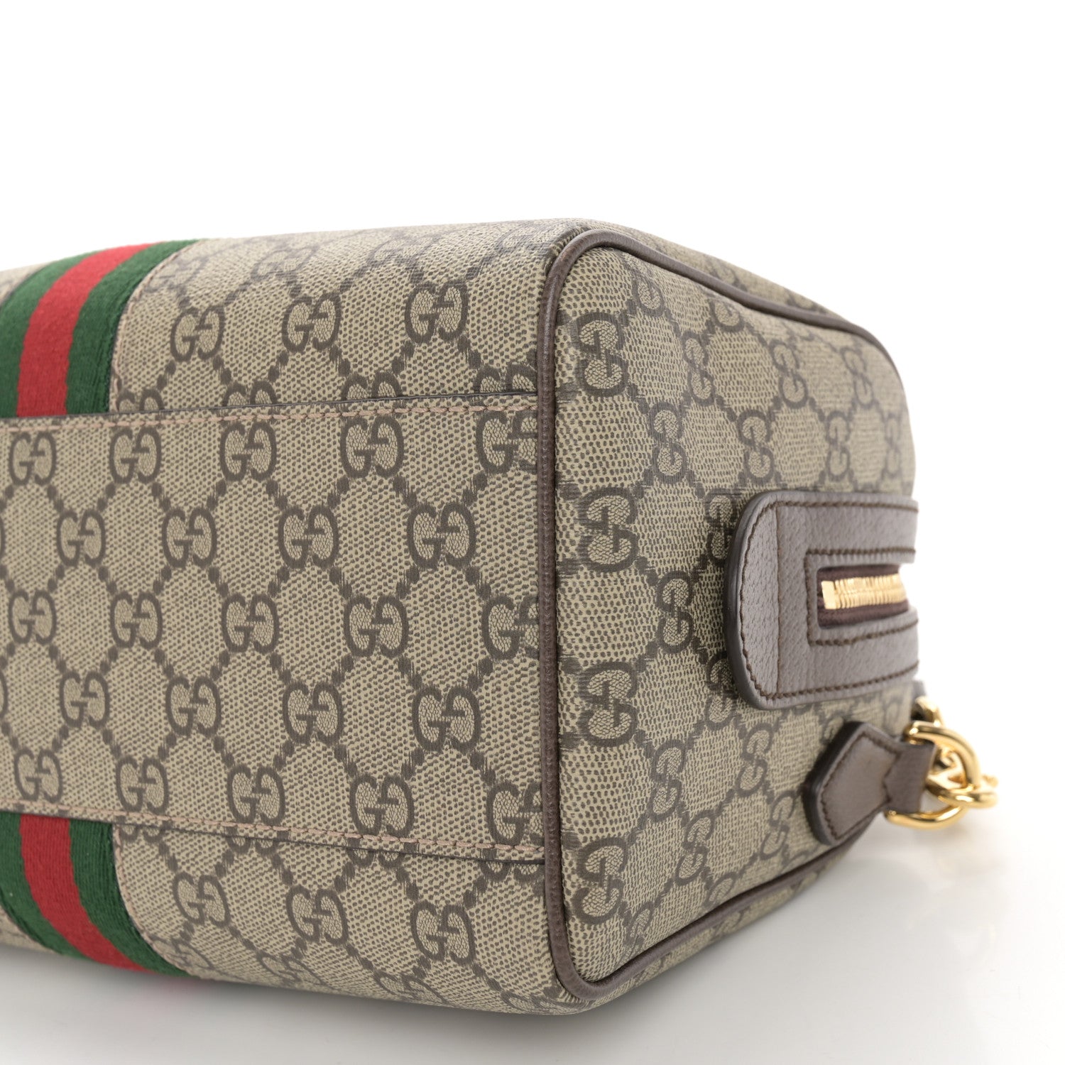 Gucci GG Supreme Monogram Web Small Ophidia Top Handle Bag Beige Ebony 10 of 10