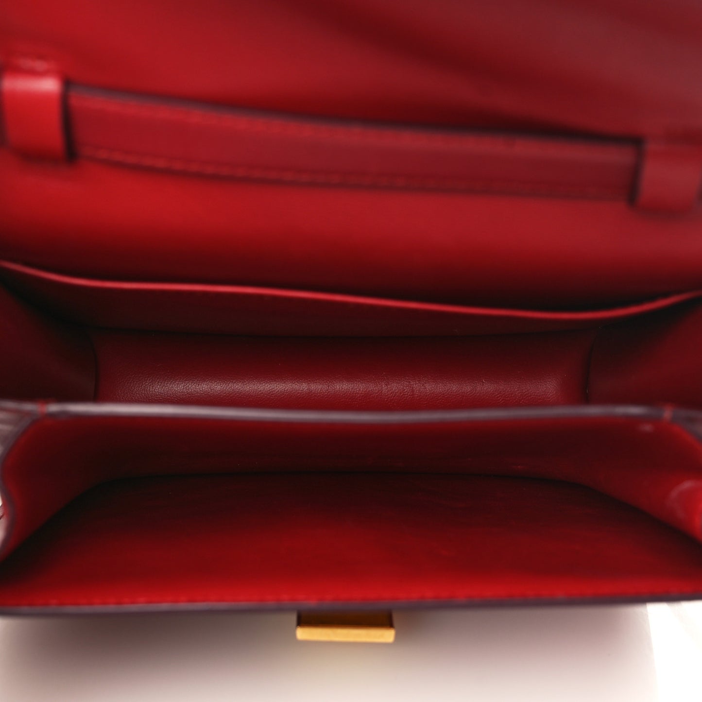 Box Calfskin Teen Classic Box Flap Bag Red