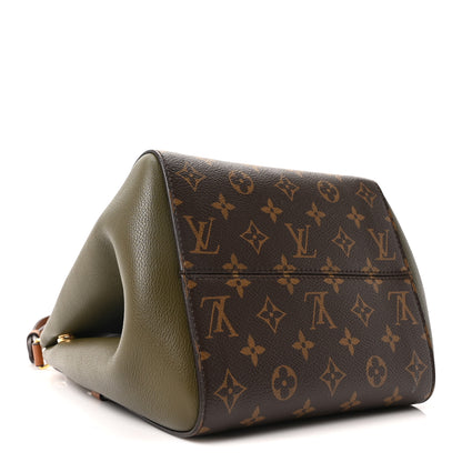 Louis Vuitton Calfskin Monogram Fold Tote PM Cream Khaki Black 4 of 9