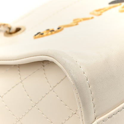 Chanel Aged Calfskin Small Charms Deauville Tote White 12 of 15