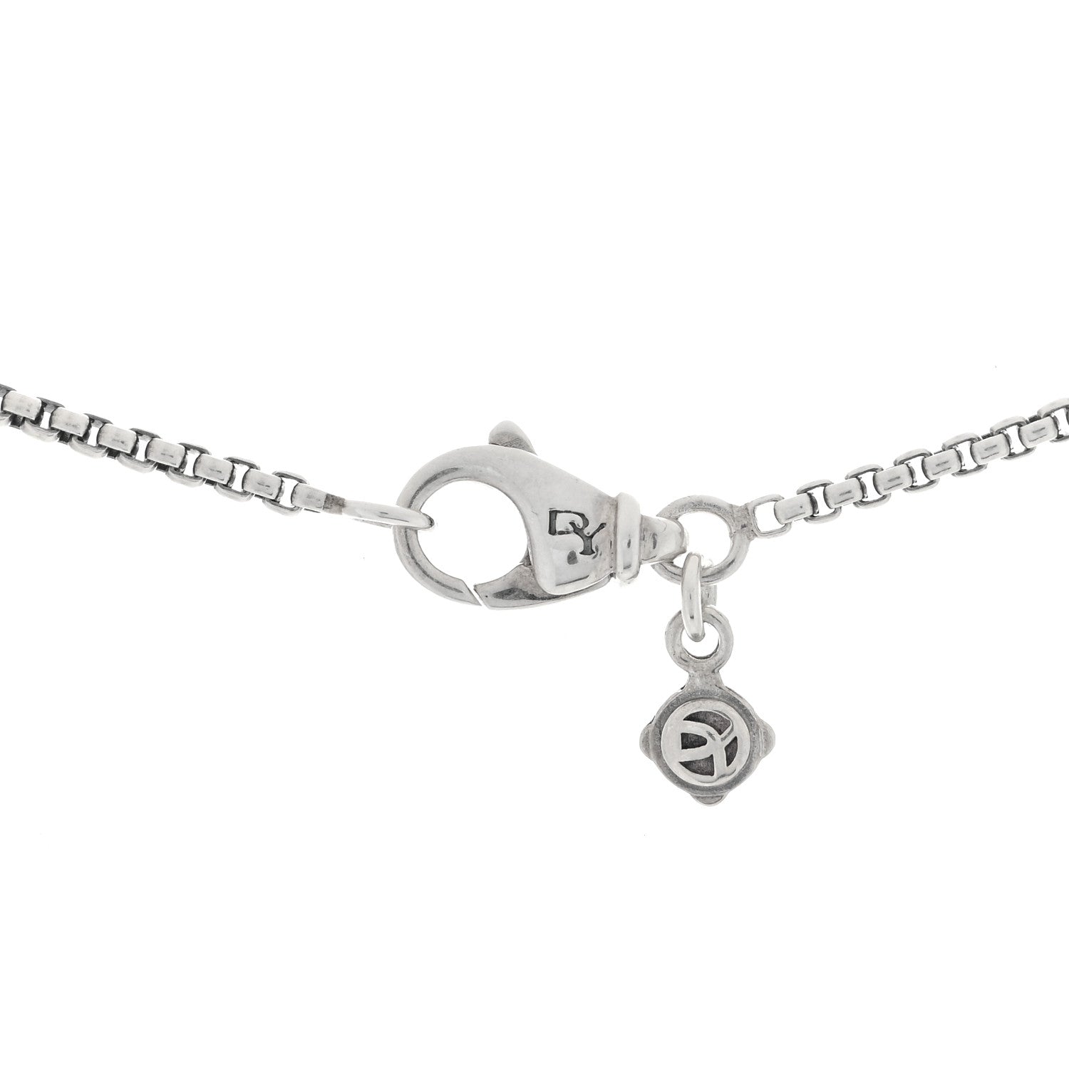 David Yurman Sterling Silver 18K Yellow Gold Cable Collectibles Heart Station Necklace 4 of 4