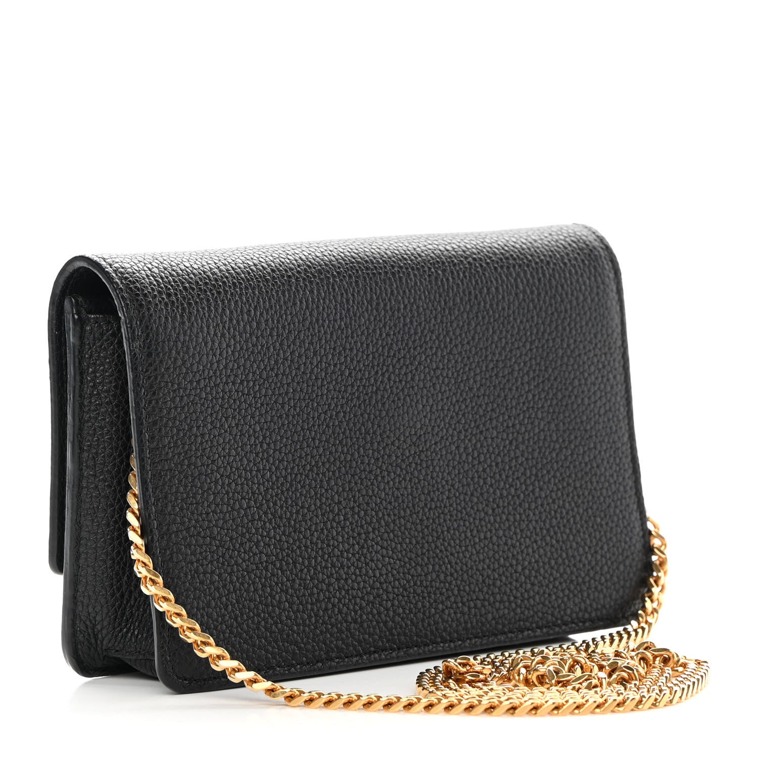 Versace Grained Calfskin Palazzo Chain Evening Bag Black 3 of 15