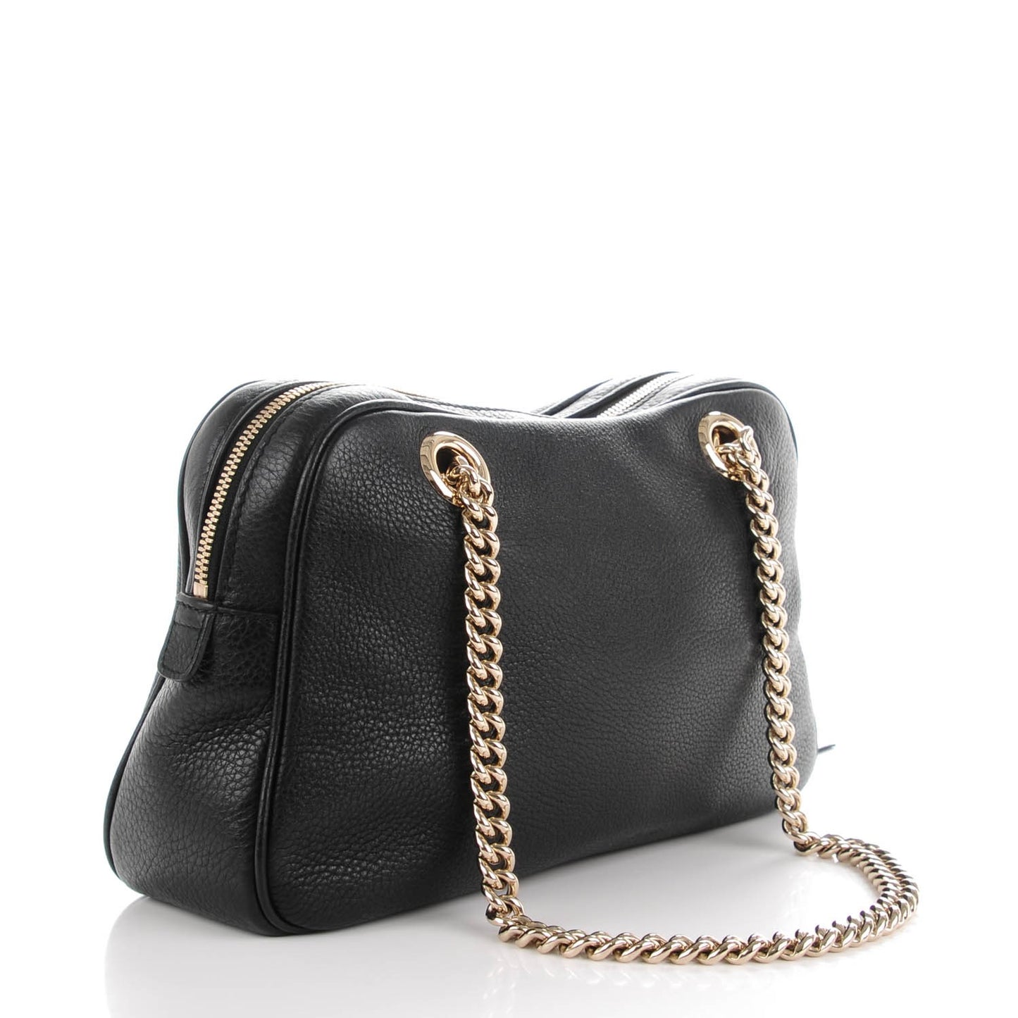 Pebbled Calfskin Small Soho Bowler Black