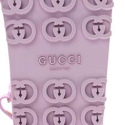 Gucci Soft Rubber Horsebit Touch Womens Strapped Sandals 39 Talc Pink 7 of 10