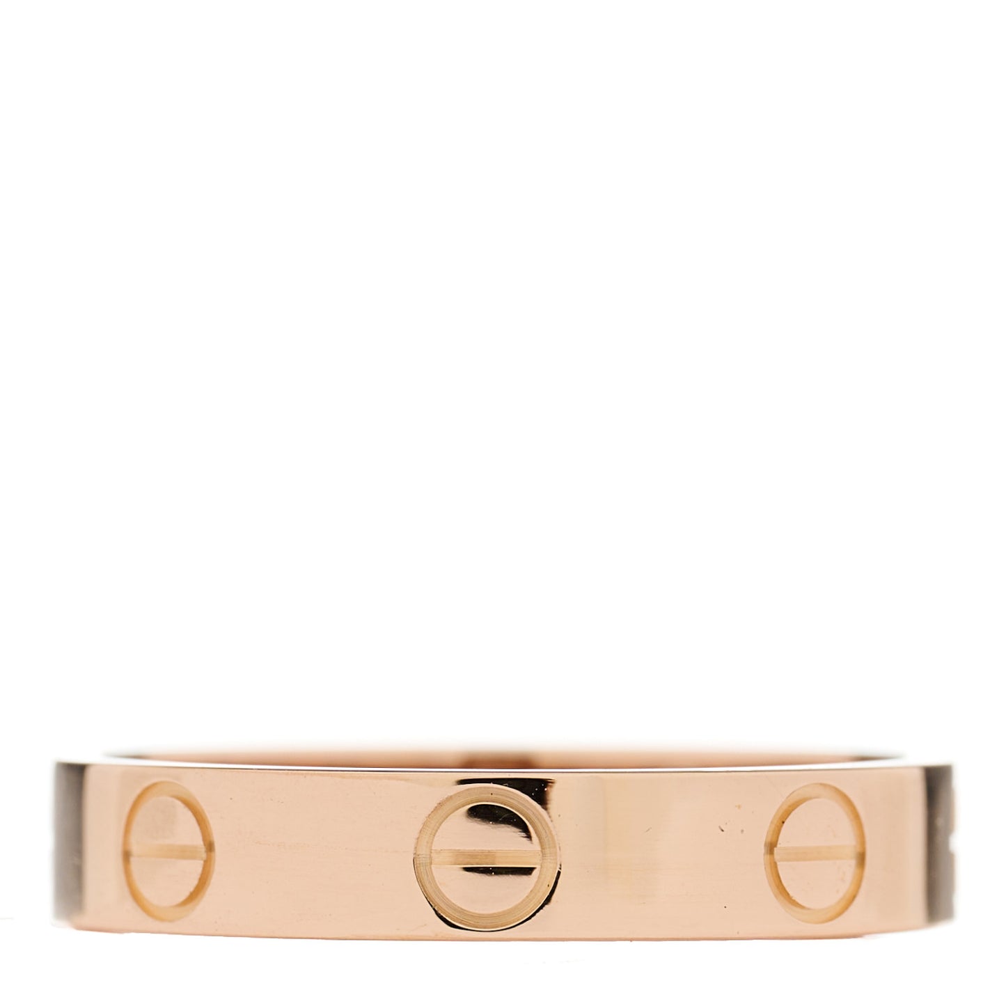18K Pink Gold 3.5mm LOVE Wedding Band Ring 53 6.5