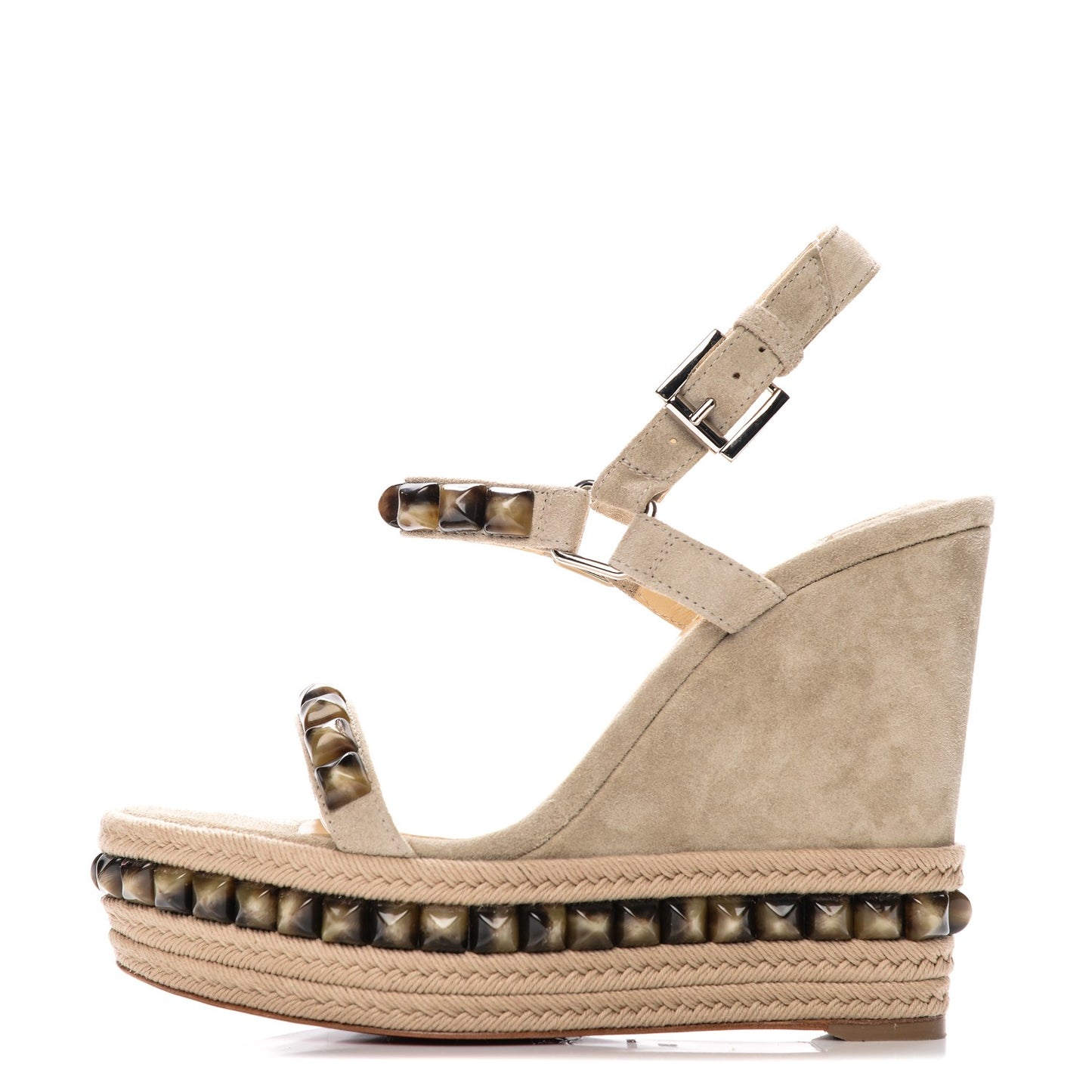 Veau Velours Cataclou 120 Wedge Sandals 36 Sable Corne