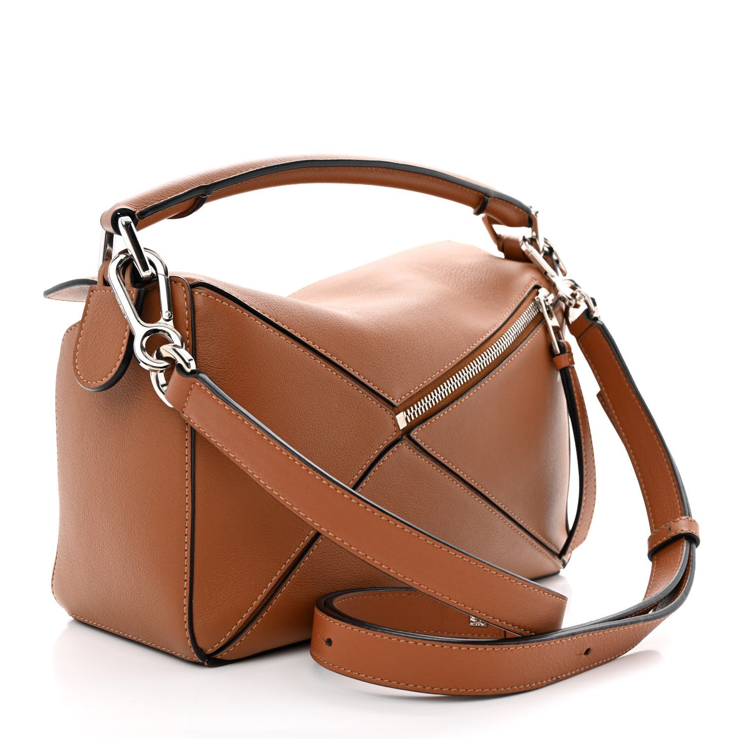 Calfskin Small Puzzle Bag Tan