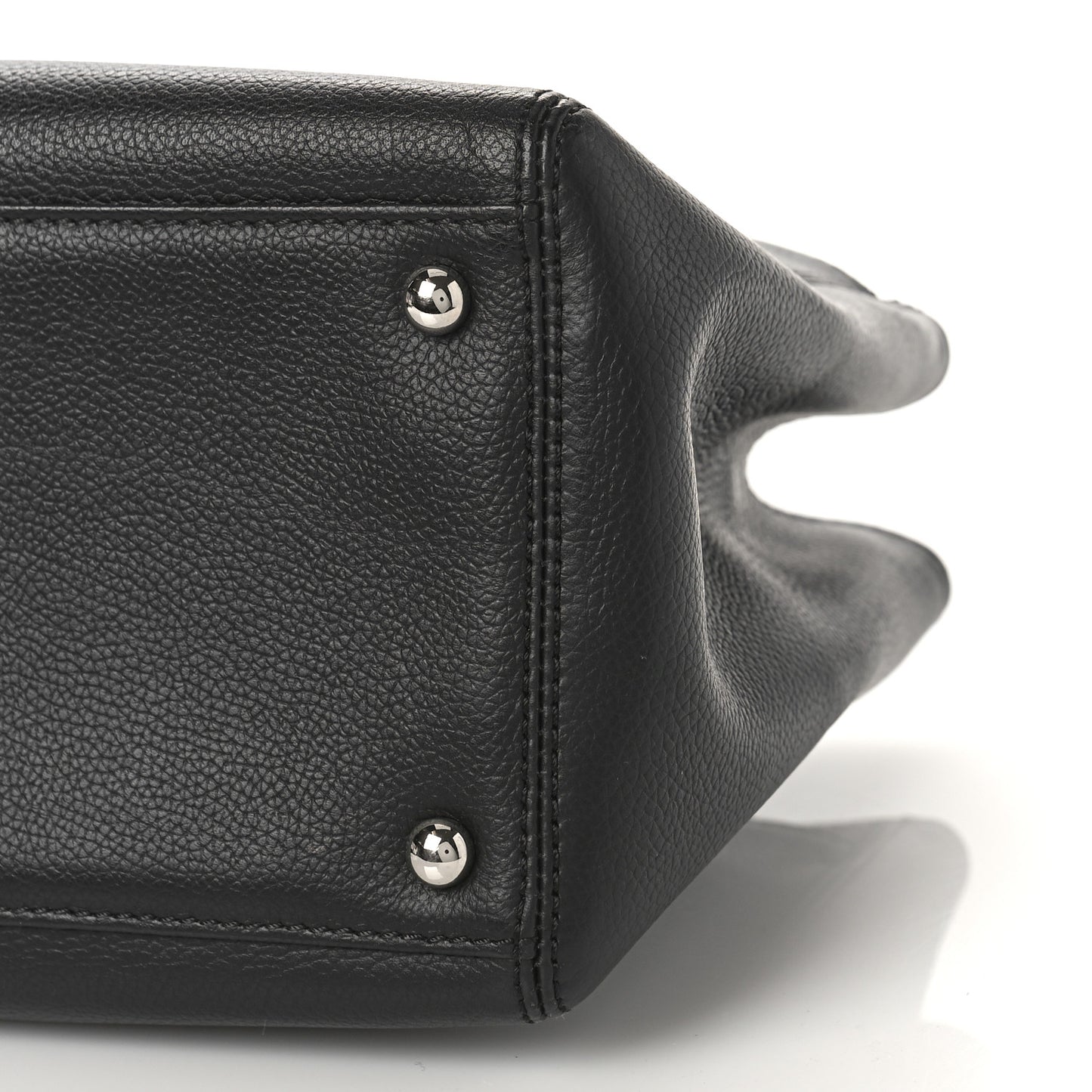 Calfskin Small Cerf Executive Shopper Tote Black