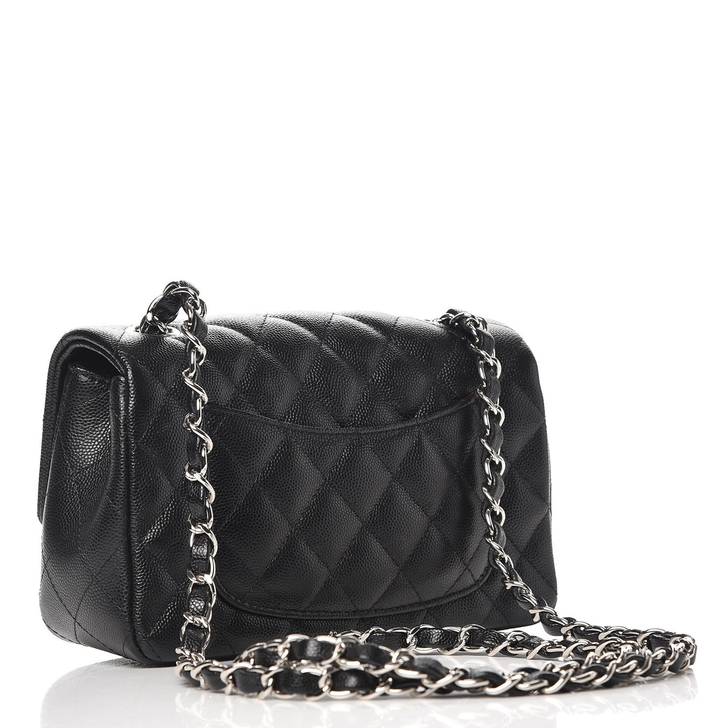 Caviar Quilted Mini Rectangular Flap Black