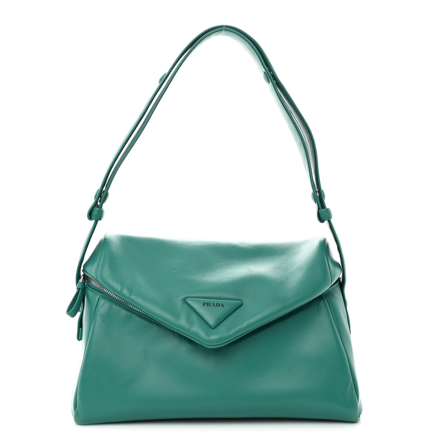 Prada Nappa Padded Signaux Bag Turquoise 1 of 10