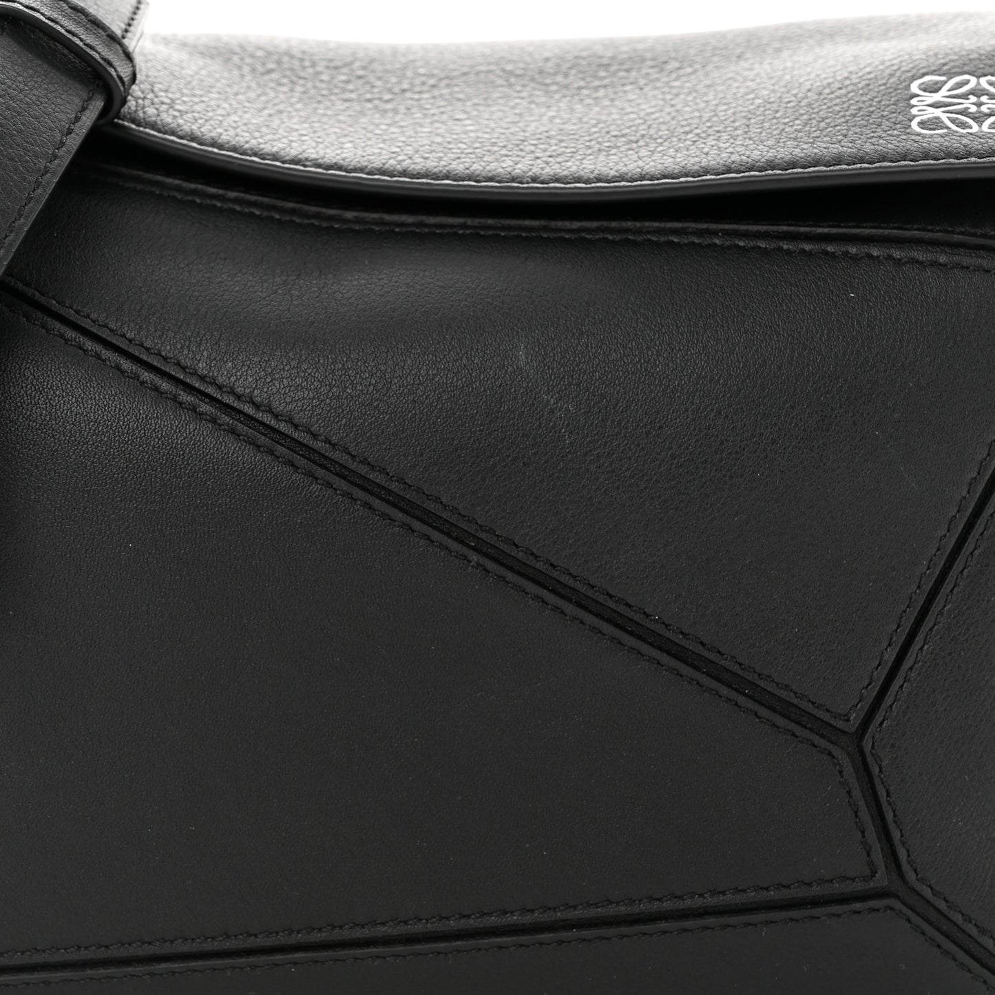 Calfskin Small Puzzle Bag Black