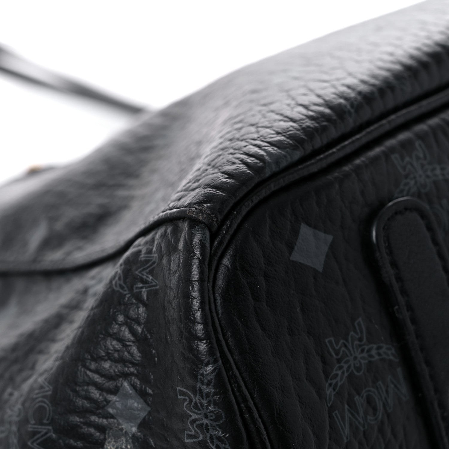 MCM Visetos Medium Project Reversible Shopper Tote Black 7 of 22