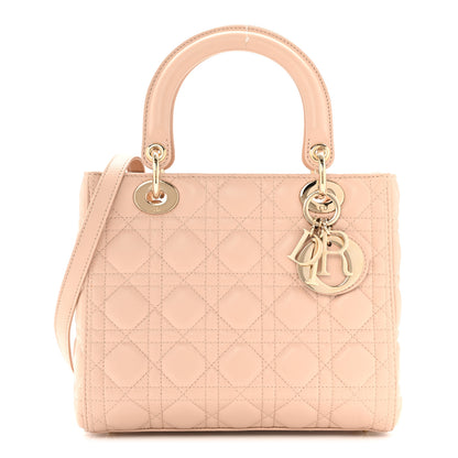 Christian Dior Lambskin Cannage Medium Lady Dior Light Pink 1 of 13