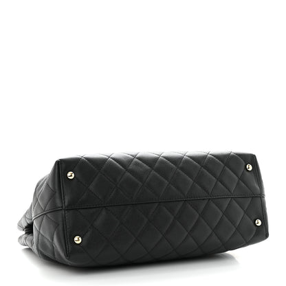 Chanel Caviar Quilted Small Shopping Tote Black 4 of 10