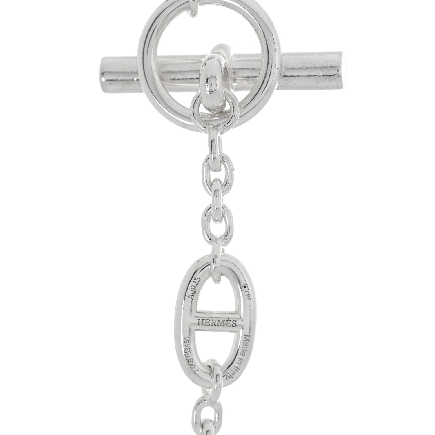 Hermes Sterling Silver Farandole Necklace 160 4 of 5