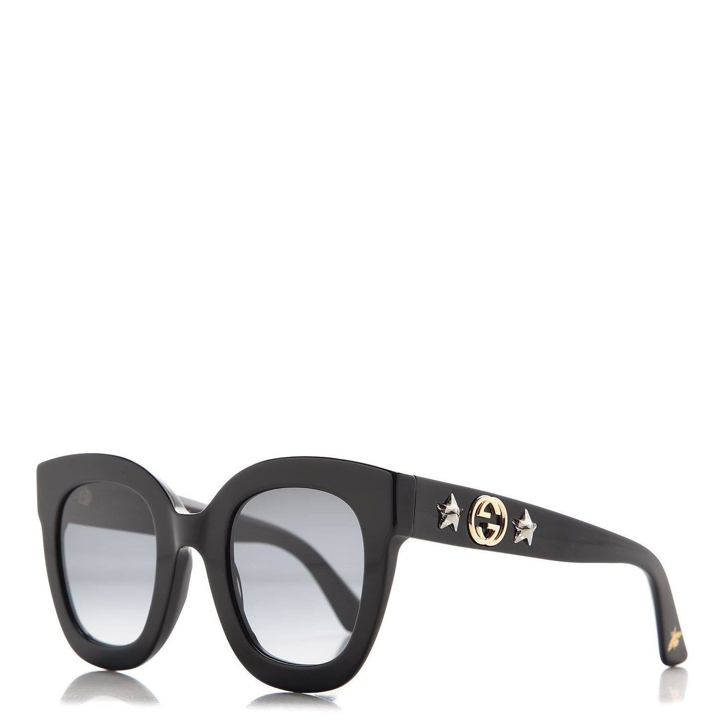 Round Frame Star Sunglasses GG0208S Black