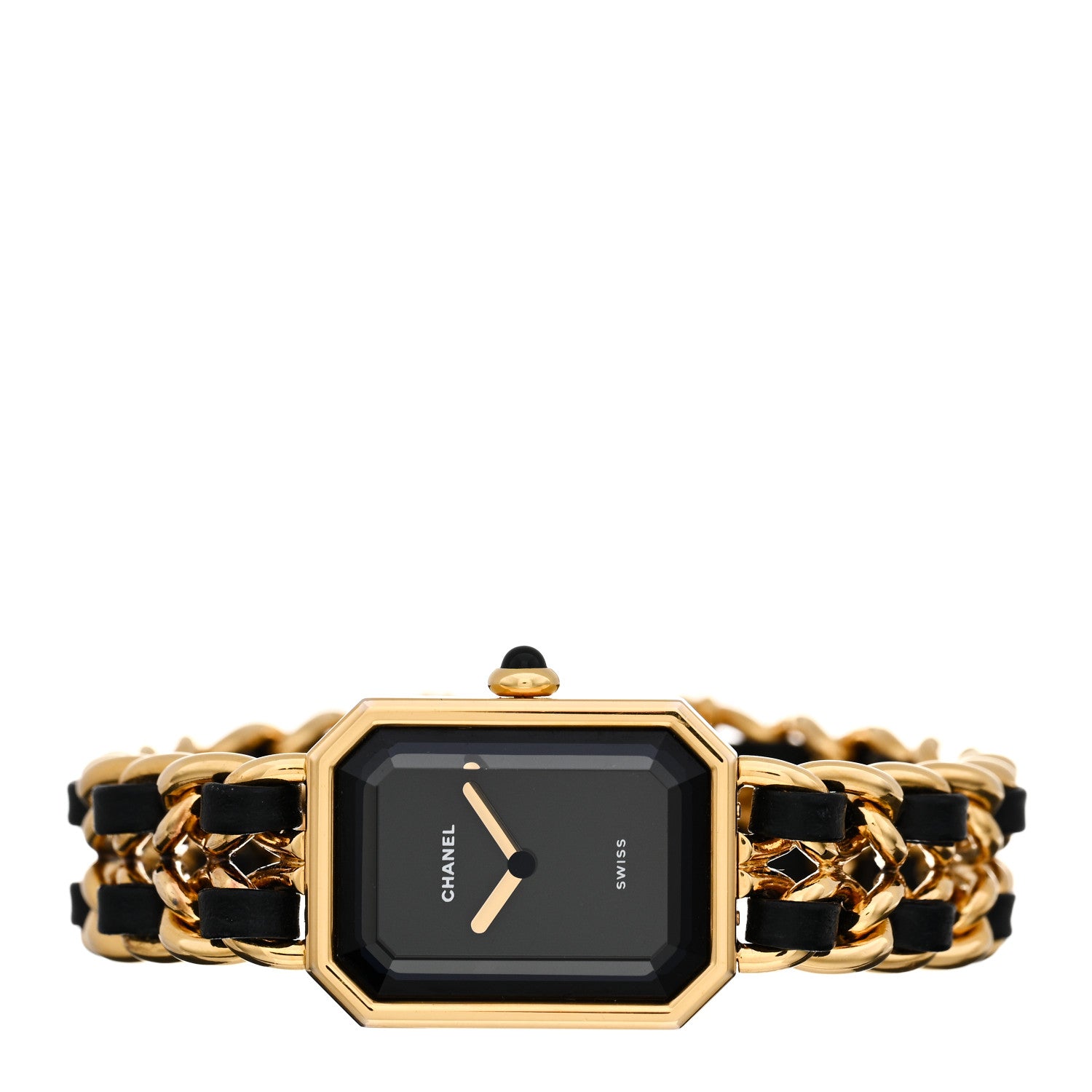 Chanel Stainless Steel Lambskin 20mm Chain Premiere Quartz Watch Gold M 2 of 4