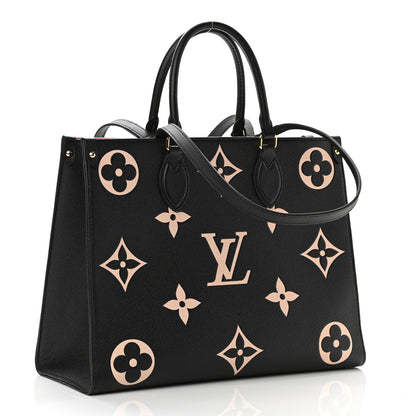 Louis Vuitton Empreinte Monogram Giant Onthego MM Black Beige 4 of 11
