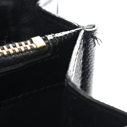 Saint Laurent Grain De Poudre Matelasse Chevron Monogram Chain Wallet Black 34 of 34