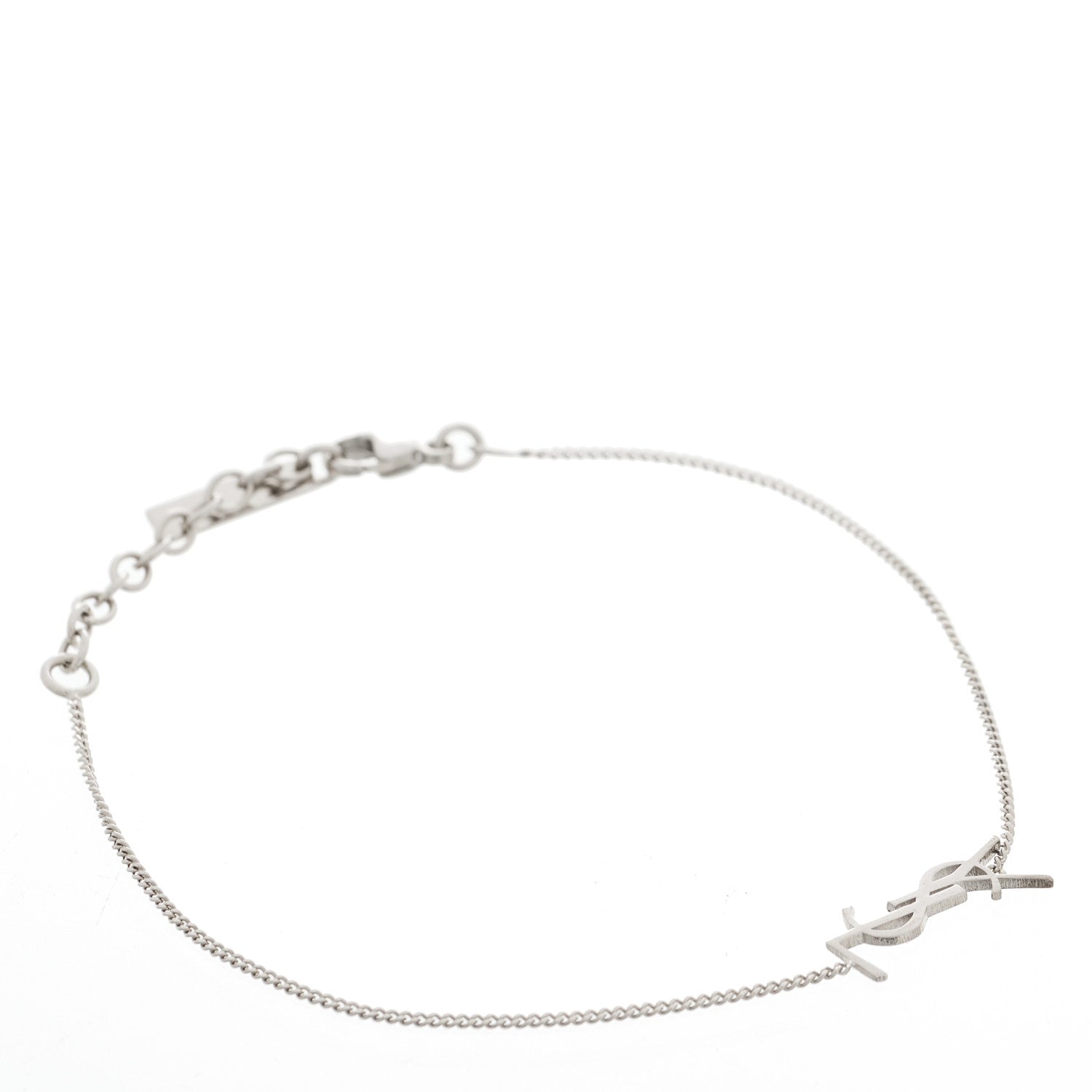 Saint Laurent Brass Monogram Charm Bracelet Mirror 1 of 3