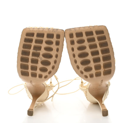 Bottega Veneta Mesh Nappa Stretch Ankle Tie Sandals 36 Toile 5 of 9