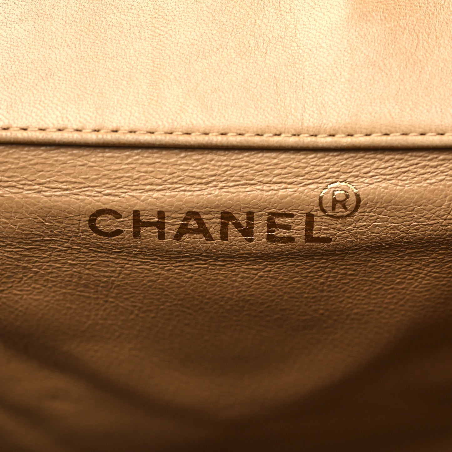Lambskin Quilted Backpack Beige
